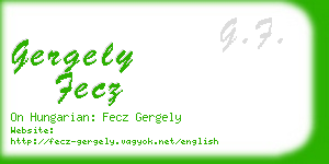 gergely fecz business card